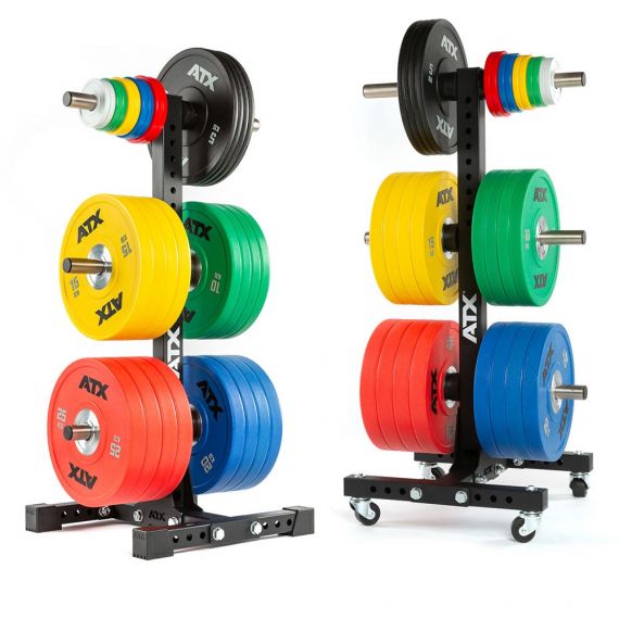 ATX® Weight Plate Tree Ø 50 mm Hantelscheibenständer mit sechs matt verchromte Scheibenablagen