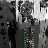 2 x 110 kg Steckgewichten in der Übersetzung 1:2