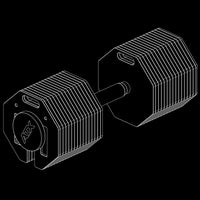 ATX® Verstellbare Kurzhanteln - Octa Dumbbells - 2 x 65 kg Isoansicht