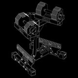 ATX® Octa-Dumbbells 2 x 36 kg Isoansicht