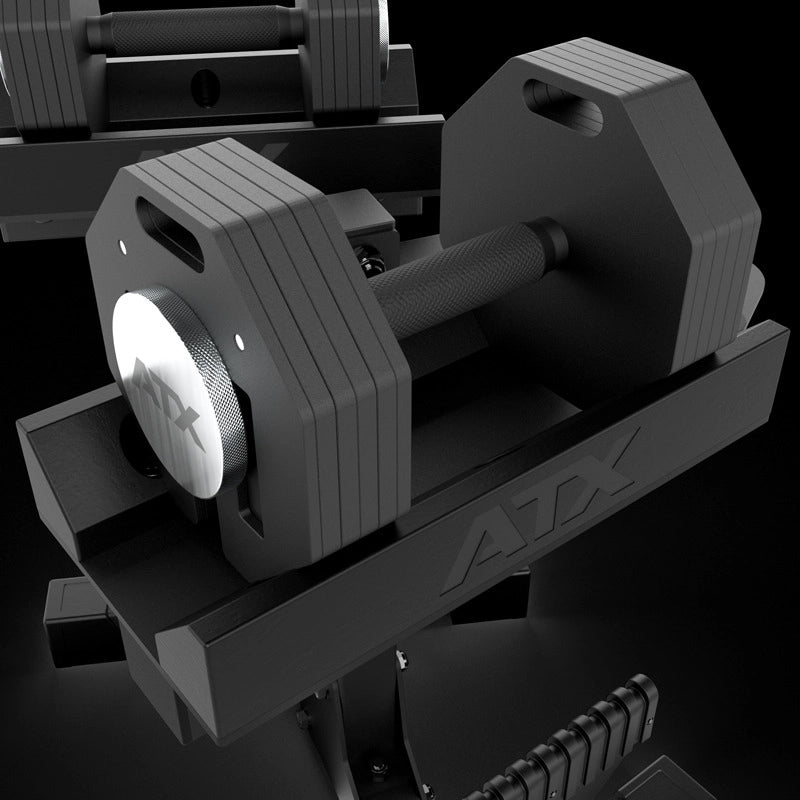 ATX® Octa-Dumbbells 2 x 24 kg - Verstellbare Hanteln inkl. Ablageständer