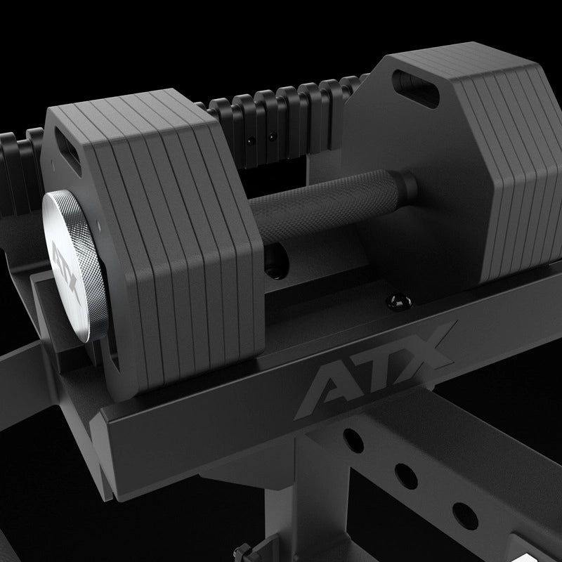 ATX® Octa Dumbbell Set XL 2 x 36 kg + SZ bar + storage