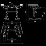 ATX® Adjustable Dumbbell Stand - XL Maße