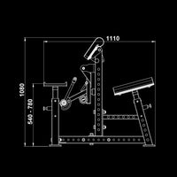 ATX® Bizeps Blaster - Bizeps-Curl-Maschine Maße