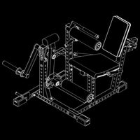 ATX® Beinstrecker / Beinbeuger - sitzend Isoansicht