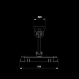 ATX® Curved Incline Bench Abmessungen