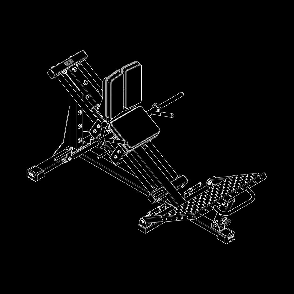 ATX® Compact Leg Press Combo Isoansicht