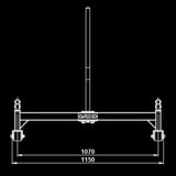 ATX® Deadlift Bar Jack / Hantelstangenheber - doppelseitig Abmessungen