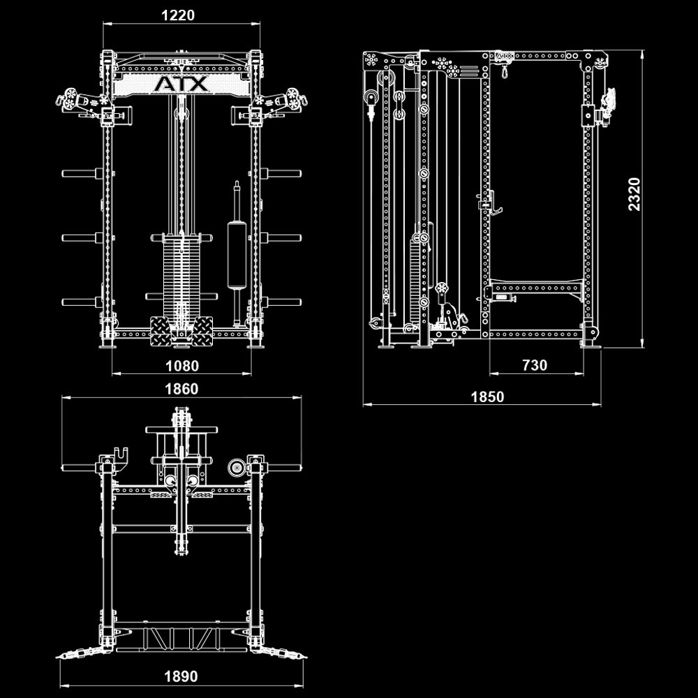 ATX® Hardcore Power Rack &amp; Pull Station FCR-780 