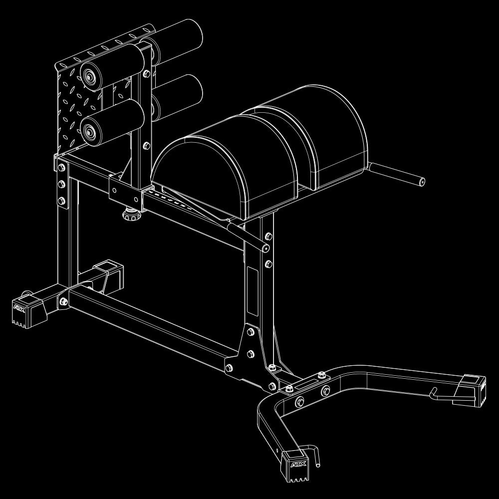 ATX® Glute Ham Developer Cross Isoansicht