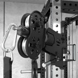ATX® Hardcore Half Rack & Pull Station Aluminium Seilrollen