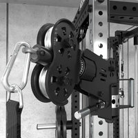 ATX® Hardcore Half Rack & Pull Station Aluminium Seilrollen