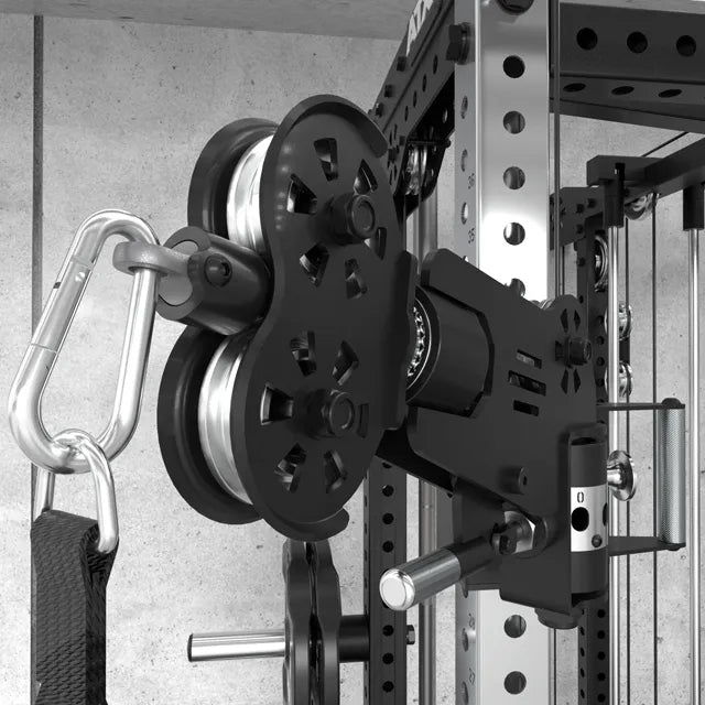 ATX® Hardcore Half Rack & Pull Station Aluminium Seilrollen