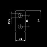 ATX® 5er Lochwand Haken Sets für ATX-MCR-780 Detail Maße