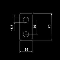ATX® 5er Lochwand Haken Sets für ATX-MCR-780 Detail Maße