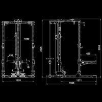 ATX® Half Rack 780 mit Latzug - Plate Load Maße