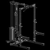 ATX® Half Rack 780 mit Latzug - Steckgewichte Isoansicht