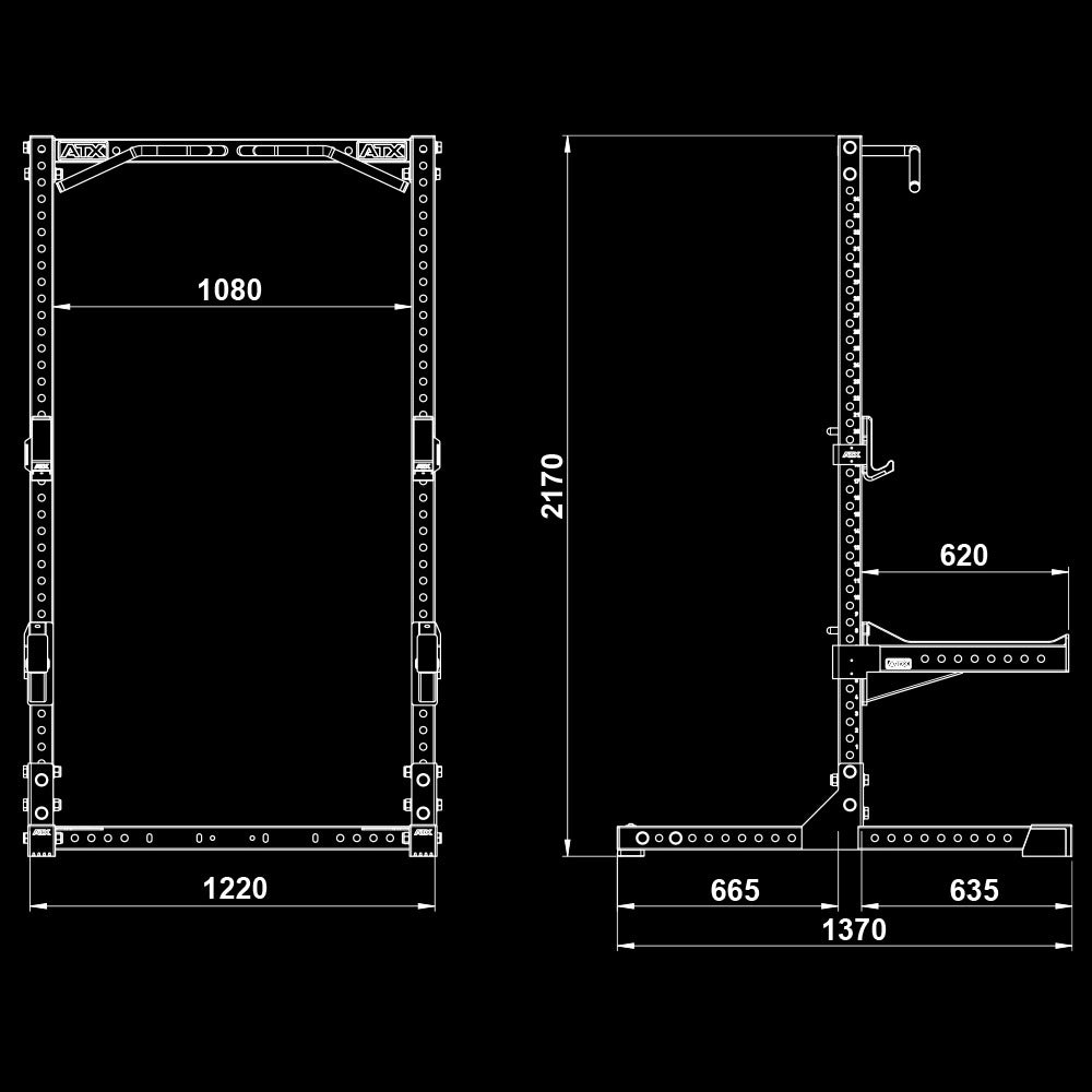 ATX® Half Rack 780 Maße