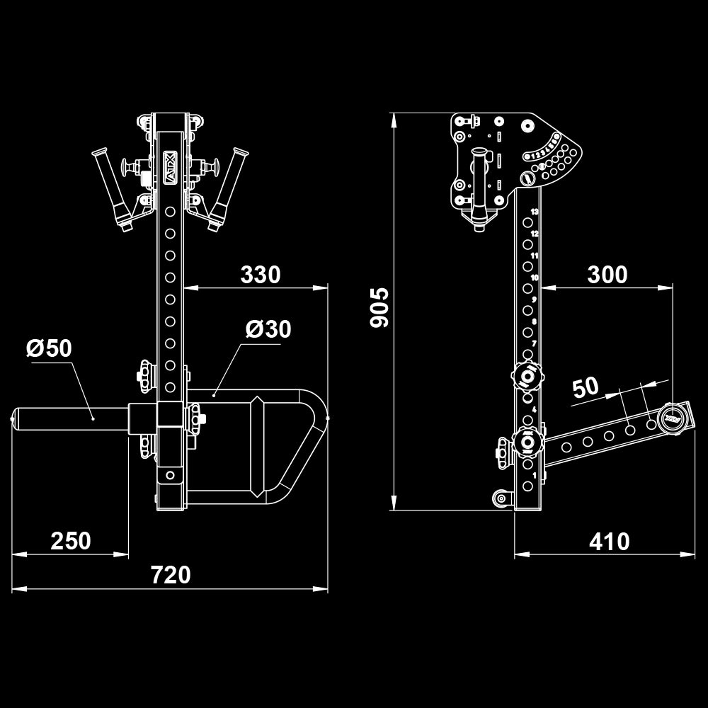 ATX® Jammer Arms 3D Maße