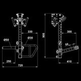 ATX® Jammer Arms RX-600 Dimensionen / Maße