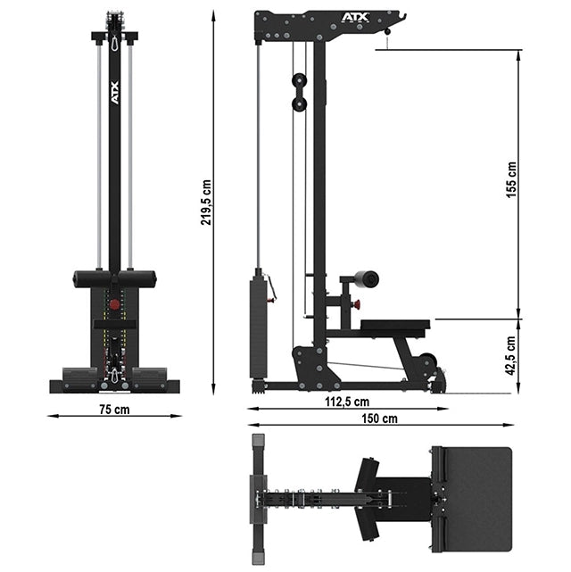 ATX® Lat Machine 750 / Latzuggerät mit Steckgewichten