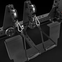 ATX® Multi Pull Half Rack mit 2 x 110 kg Steckgewichten große Fuüstütze