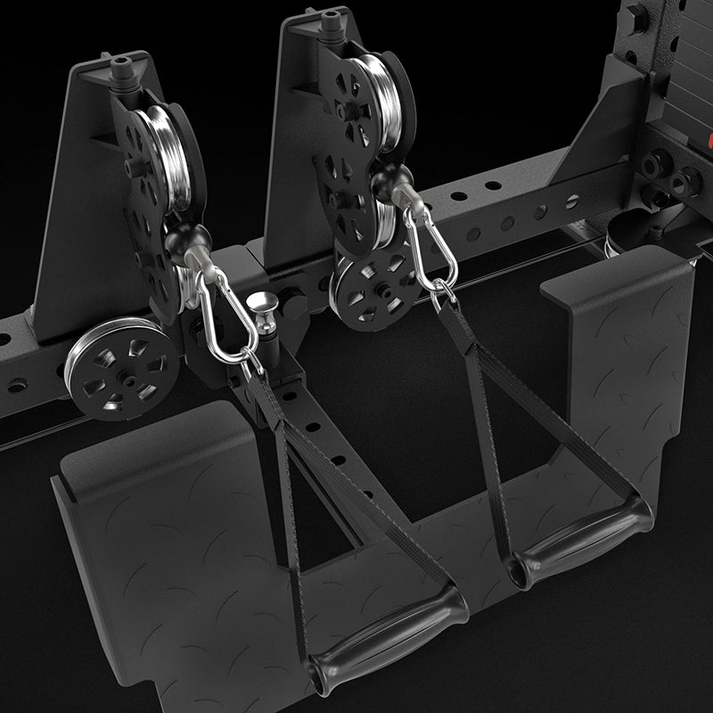ATX® Multi Pull Half Rack mit 2 x 110 kg Steckgewichten große Fuüstütze