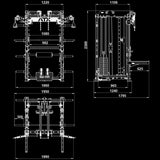 ATX® Multi Pull Smith Rack Maße
