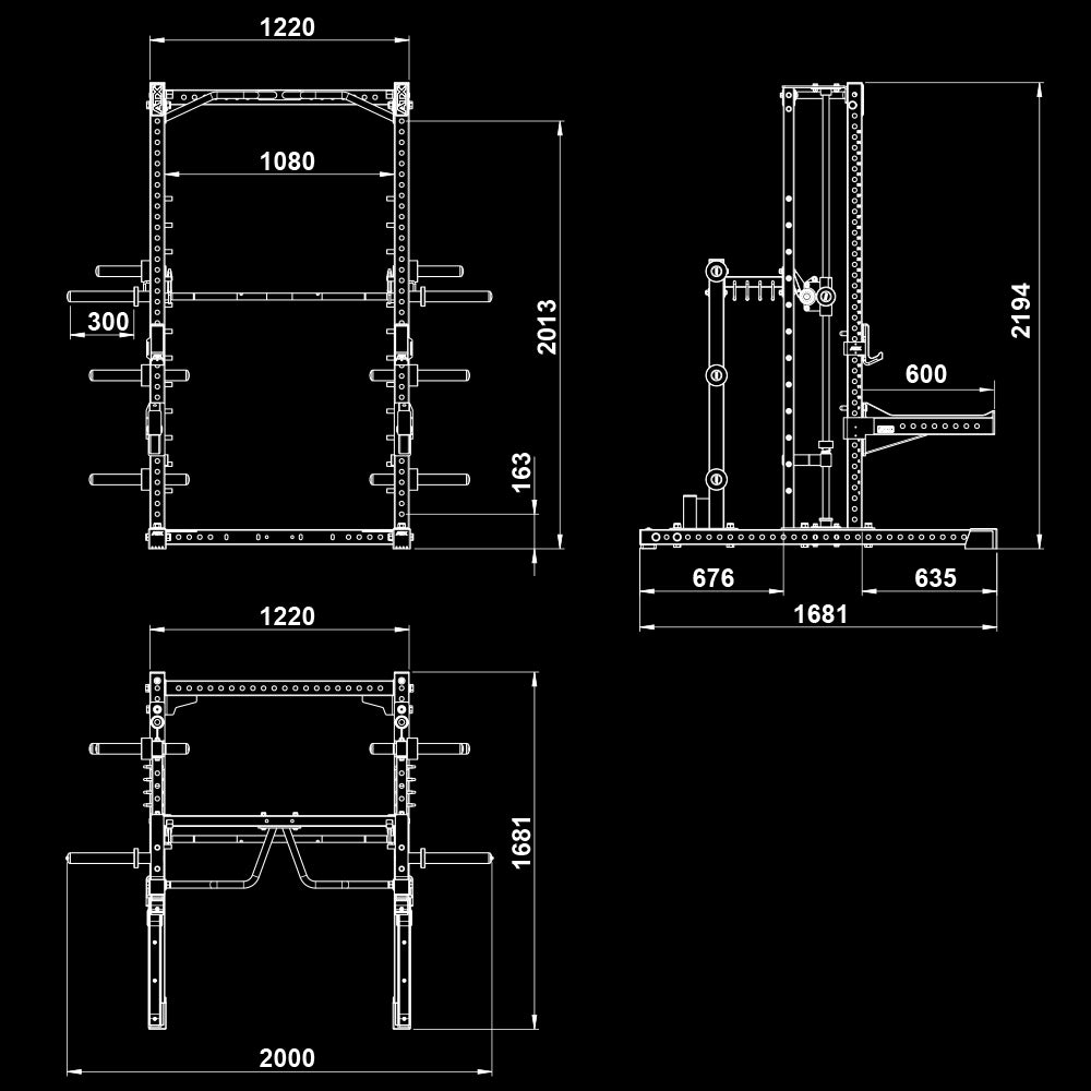 ATX® Multipresse MPX-780 - Smith Machine Maße