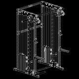 ATX® Multi Smith Rack - Höhe 215 cm - 2 × 100 kg Isoansicht