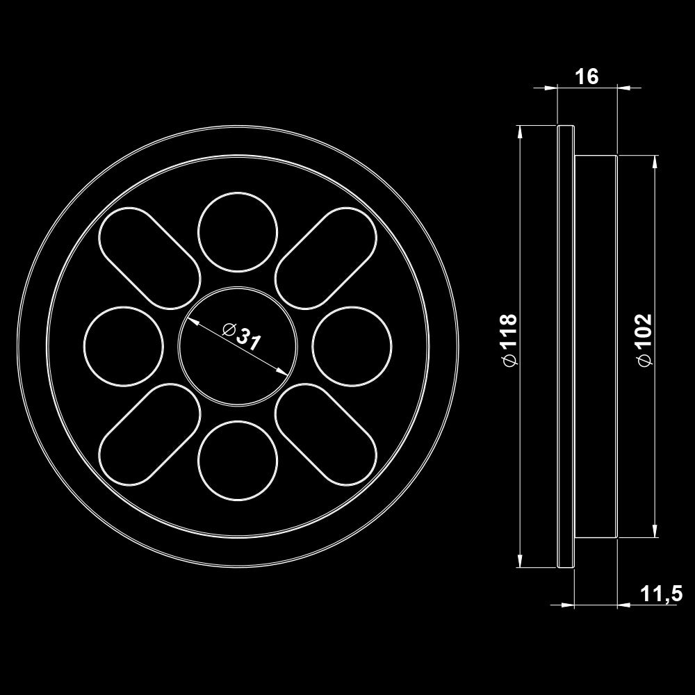 ATX® Magnetic Add-Weight / Magnetgewichte Maße 1 kg