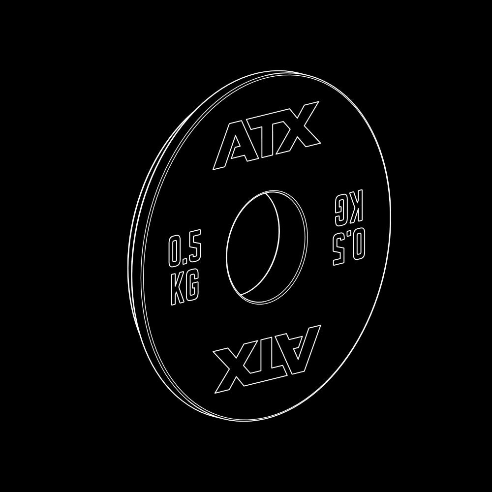 ATX® Magnetic Add-Weight / Magnetgewichte 0,5 kg Isoansicht