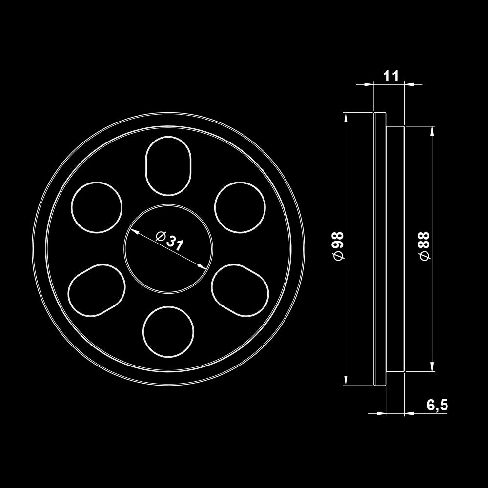 ATX® Magnetic Add-Weight / Magnetgewichte Maße 0,5 kg