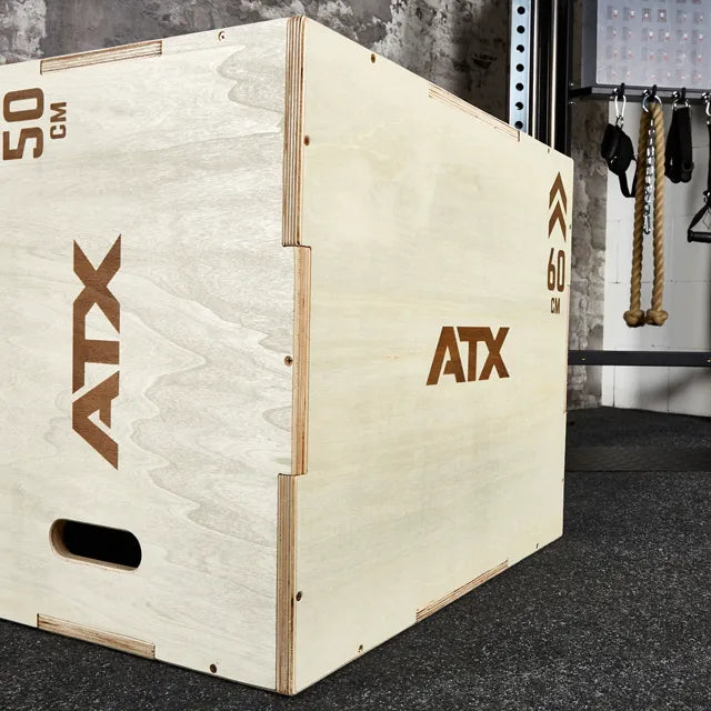 ATX® Plyobox - Holz natur - 50 x 60 x 70 cm   mit seitlich eingefräßten Grifföffnungen