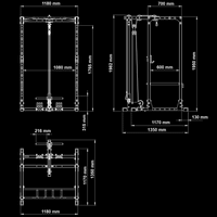 ATX® Power Rack PRX-510-XS mit Latzugstation Plate Load Maße