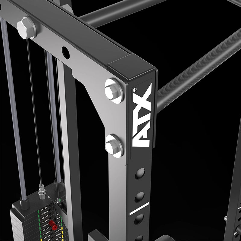 ATX® Power Rack PRX-520-XS mit Latzug 100 kg Steckgewichte - Höhe 215 cm