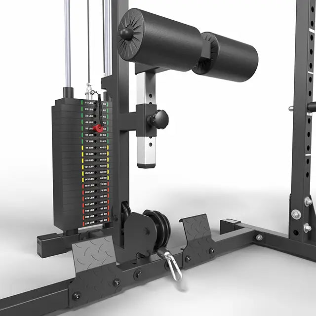 ATX® Power Rack PRX-520-XS mit Latzug 100 kg Steckgewichte Beinpolster