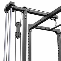ATX® Power Rack PRX-520-XS mit Latzug 100 kg Steckgewichte kugelgelagerte Seilrollen