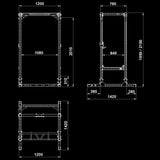 ATX® Power Rack Series 600 - Höhe 195 / 215 cm Maße