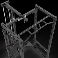 ATX® Power Rack 640/660 mit Latzug 115 kg Steckgewichte Klimmzugstange