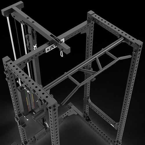 ATX® Power Rack 640/660 mit Latzug 115 kg Steckgewichte Klimmzugstange