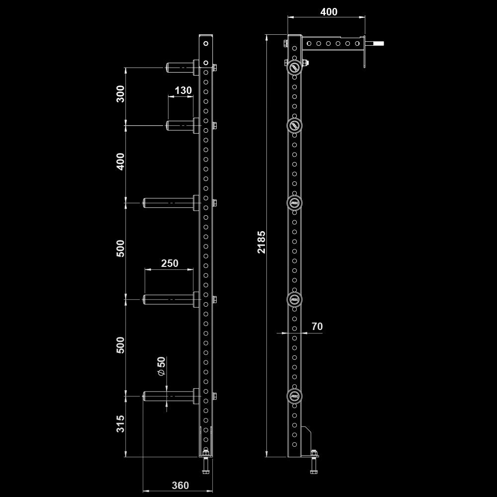 ATX® Power Rack 780 2.0 - Storage Extension Maße