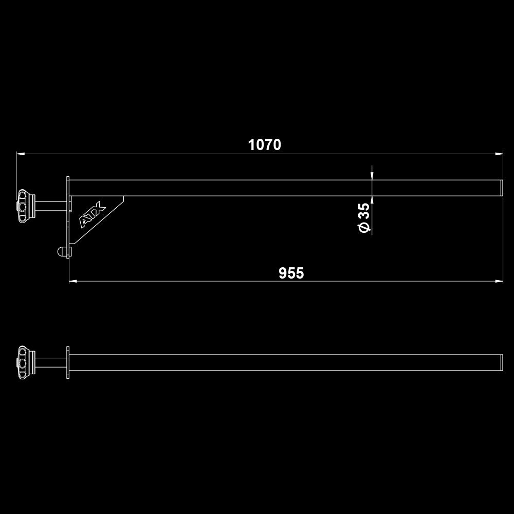 ATX® Straight Pull-Up Add-on Maße