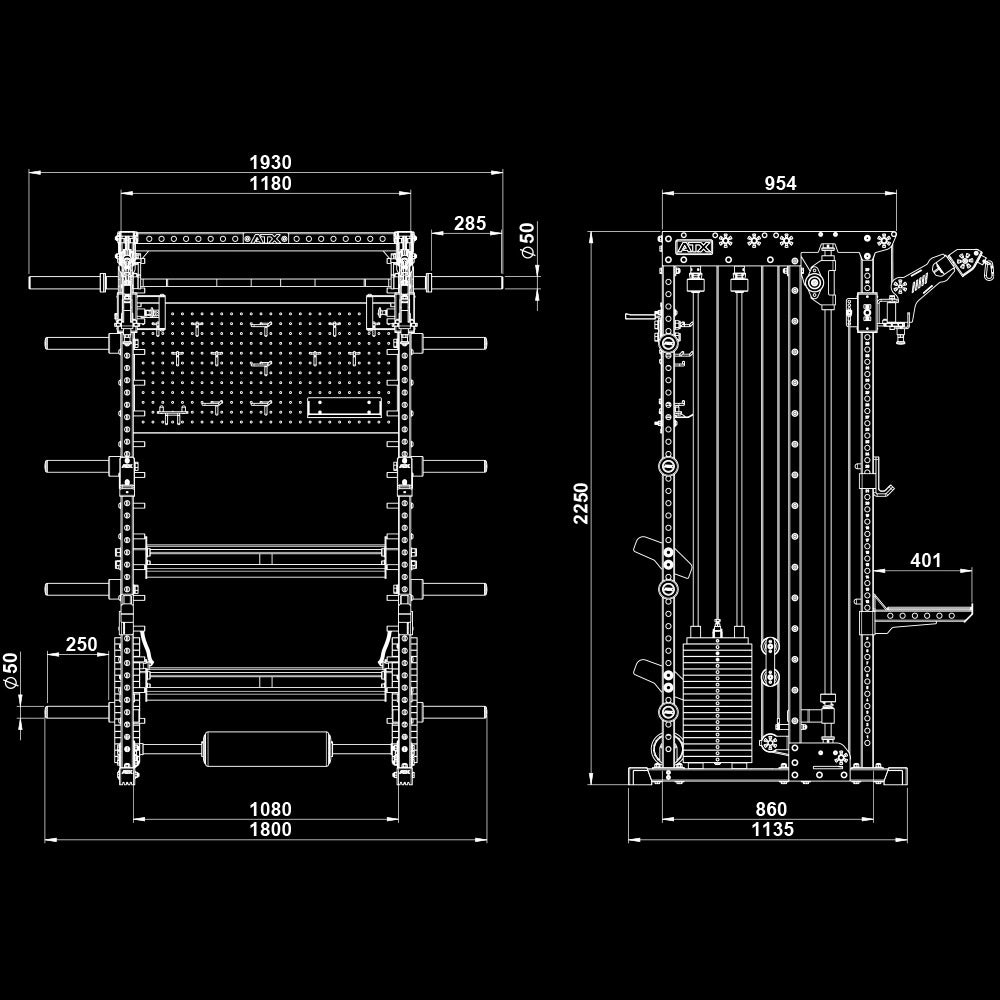ATX® Kraftstation - Power Station XTL - Höhe 225 cm