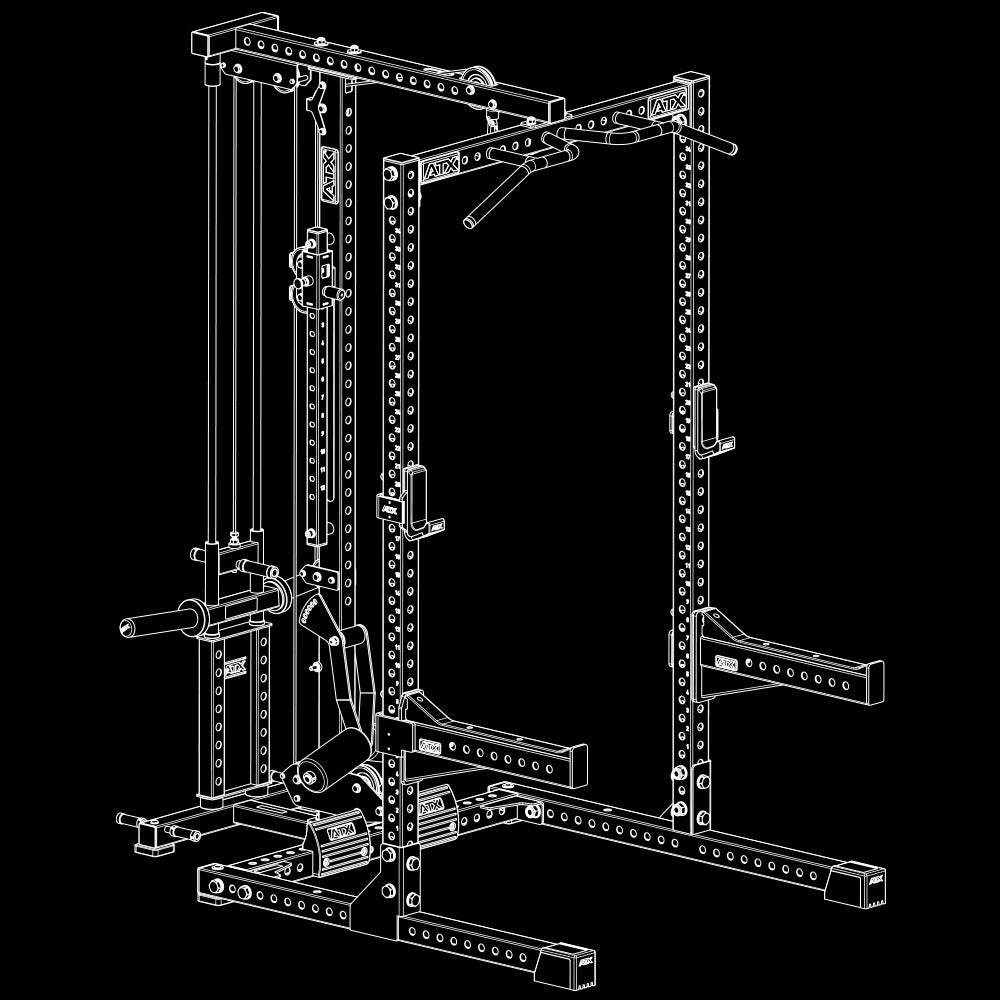 ATX® HRX-780 Rack-Komplettset mit Latzug-Plate Load und Half Rack