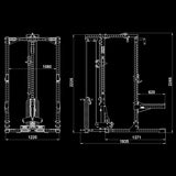 ATX® Half Rack 780 mit Latzug - Steckgewichte Maße