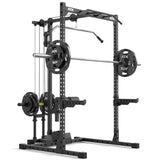 ATX® Half Rack 510 mit Latzugstation - Plate Load - 195 cm seitlich mit Zubehör