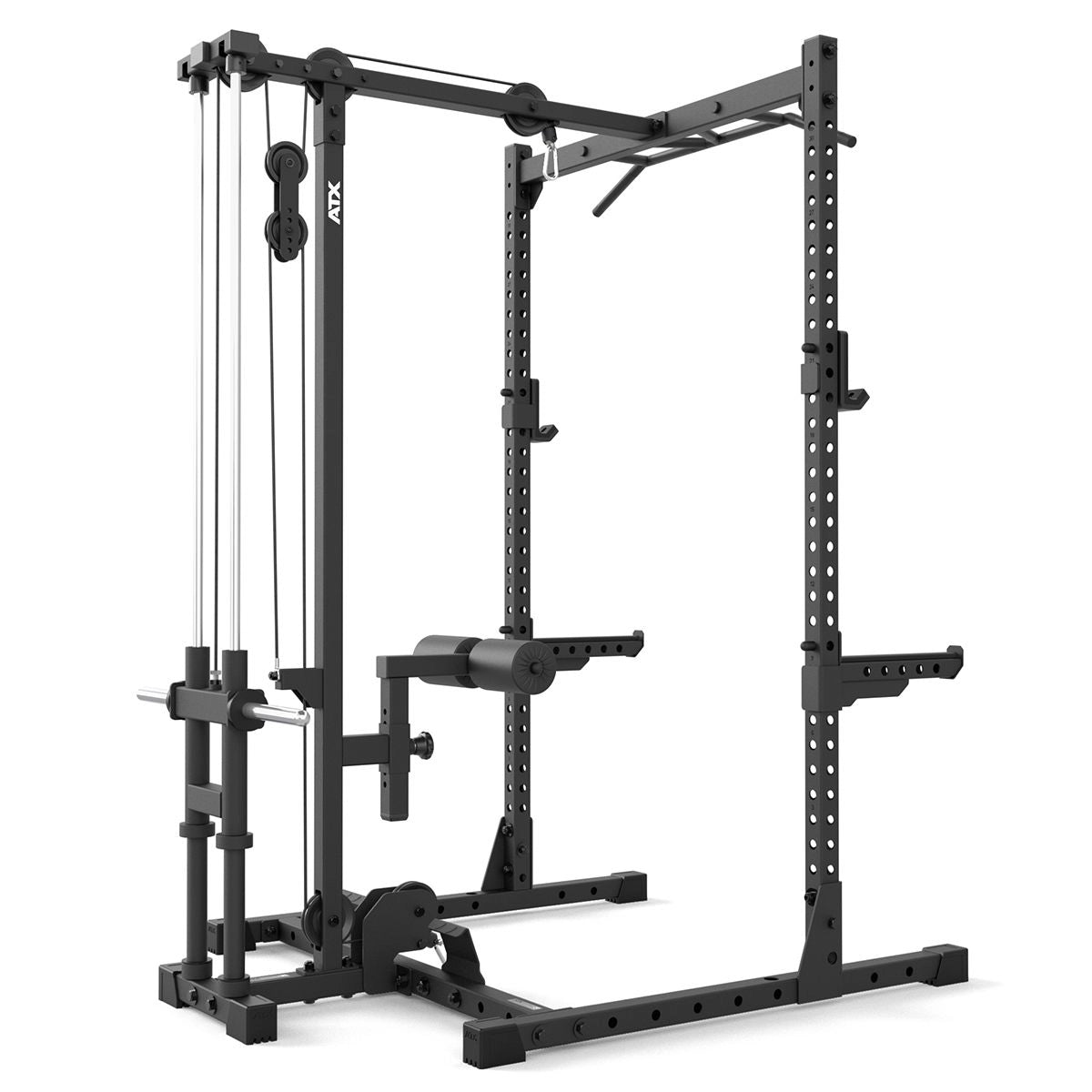 ATX® Half Rack 510 mit Latzugstation - Plate Load - 195 cm schräg hinten