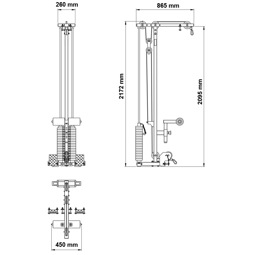 ATX® Latzug Option LTO-520 - 100 kg Steckgewichte
