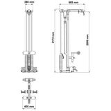 ATX® Latzug Option LTO-520 - 100 kg Steckgewichte Maße